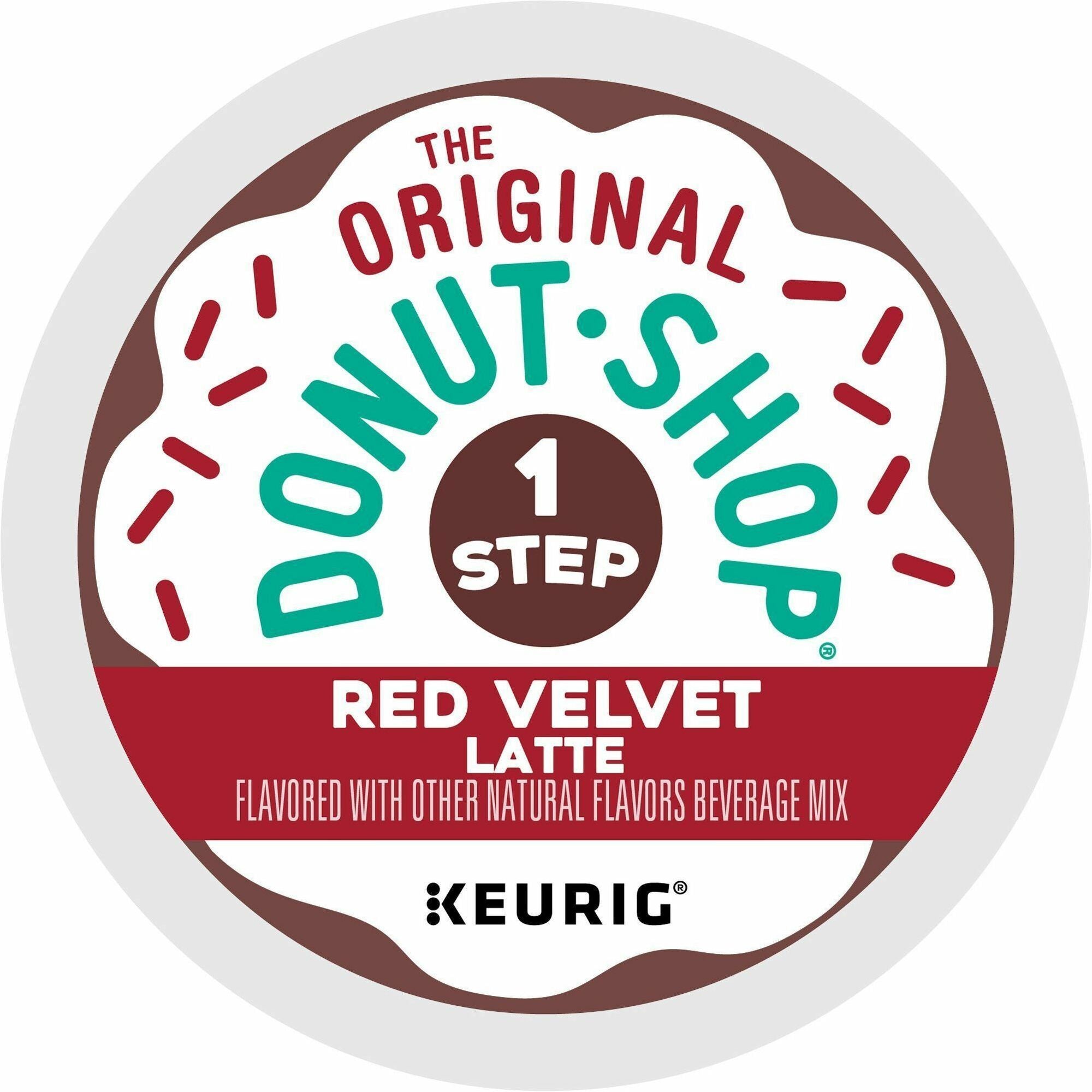 The Original Donut Shop K-Cup Red Velvet Latte - Compatible with Keurig K-Cup Brewer - Dark - 20 K-Cup - 20 / Box