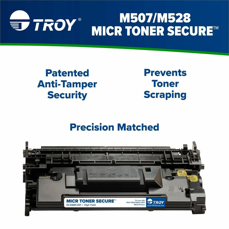 0281681001 289X High-Yield MICR Toner Secure, Alternative for HP CF289X, Black