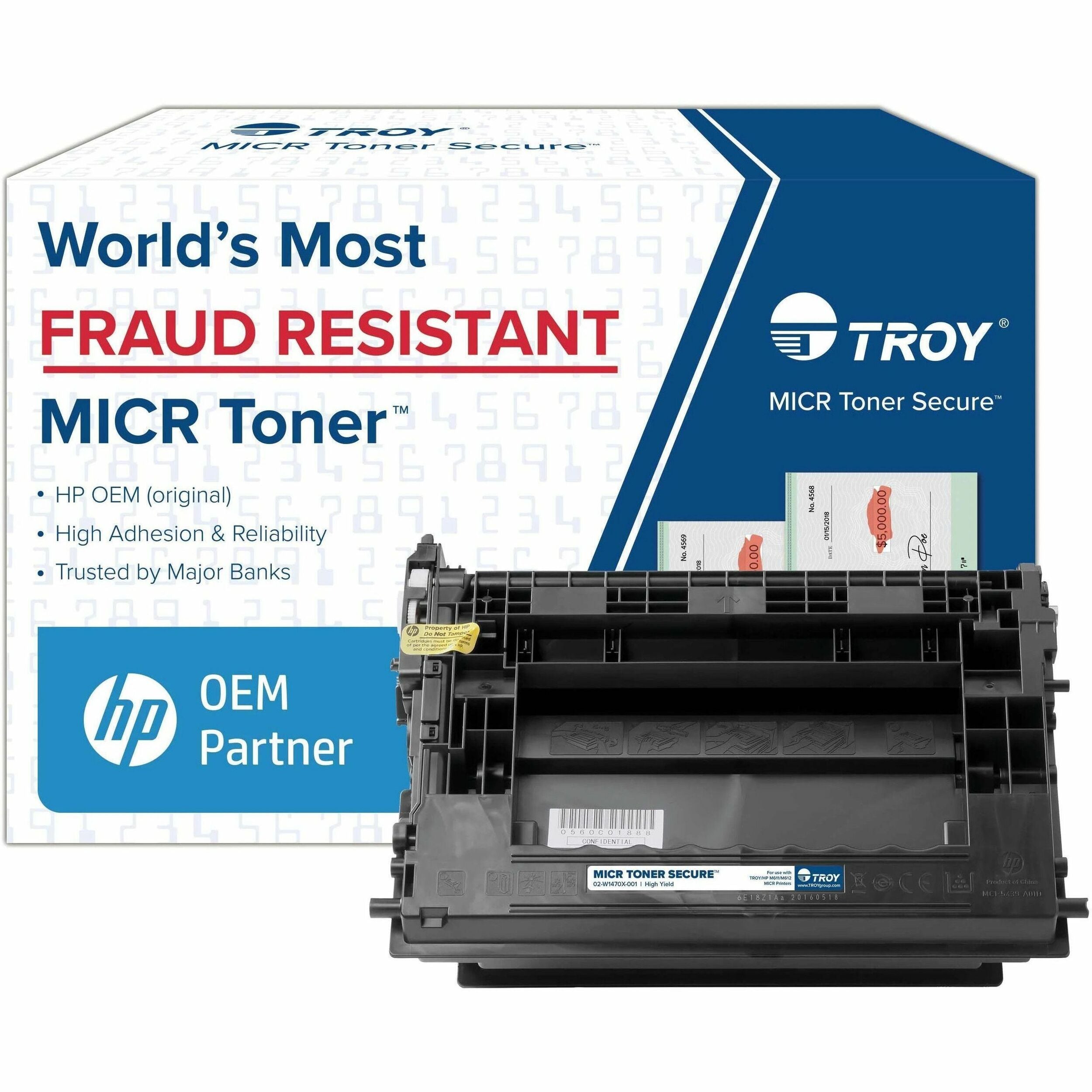 02W1470X001 147X High-Yield MICR Toner, Alternative for HP W1470X, Black