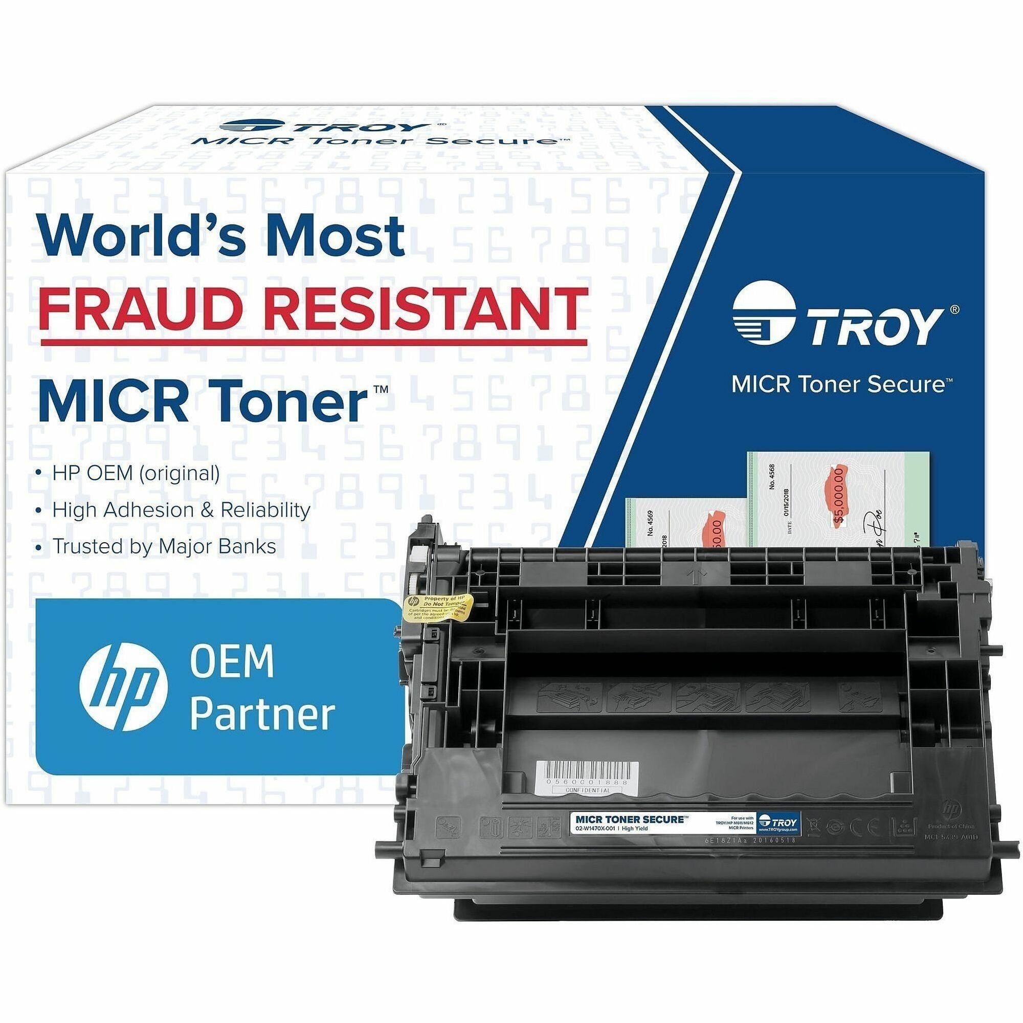 02W1470A001 147A MICR Toner Secure, Alternative for HP W1470A, Black