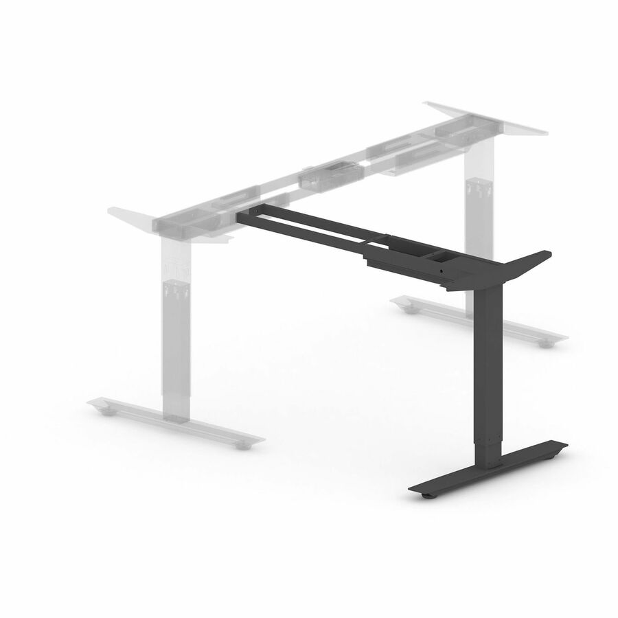 Lorell Sit-Stand 3rd-Leg Base - Black Base - 275 lb Capacity - 45" Height x 51.60" Width x 26.40" Depth - Assembly Required - 1 Each