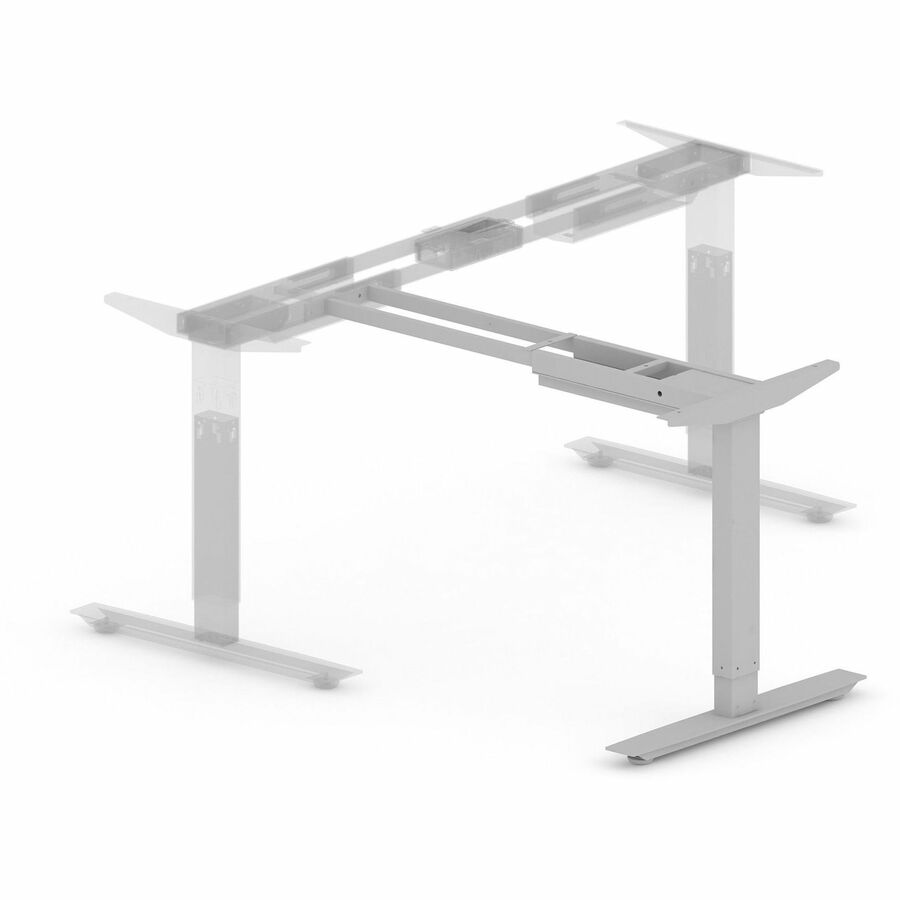 Lorell Sit-Stand 3rd-Leg Base - Silver Base - 275 lb Capacity - 45" Height x 51.60" Width x 26.40" Depth - Assembly Required - 1 Each