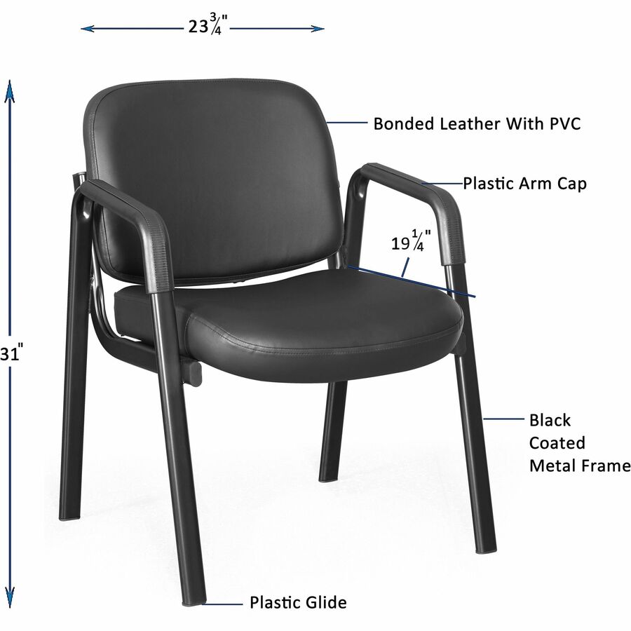 CHAIR;GUEST;4LEG;W/ARM;LTHR - 8