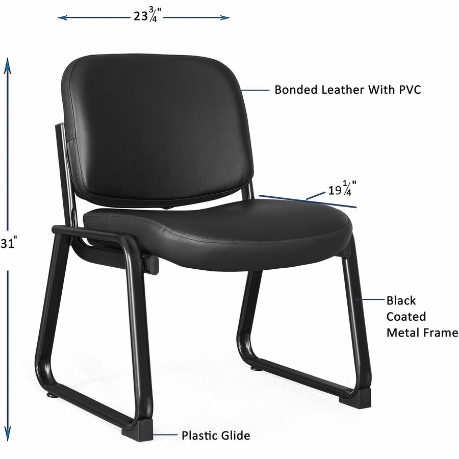 CHAIR;GST;SLED;ARMLESS;LTHR - 8