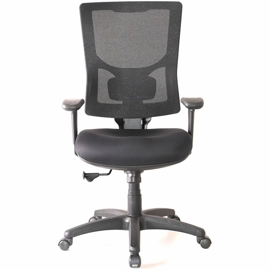 Lorell Conjure High-Back Swivel/Tilt Office Chair - Fabric, Polyurethane, Molded Foam Seat - High Back - Black - Armrest - 1 Each