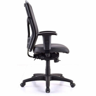 Lorell Executive High-back Swivel Chair - Antimicrobial Vinyl Seat - High Back - 5-star Base - Black - Armrest - 1 Each