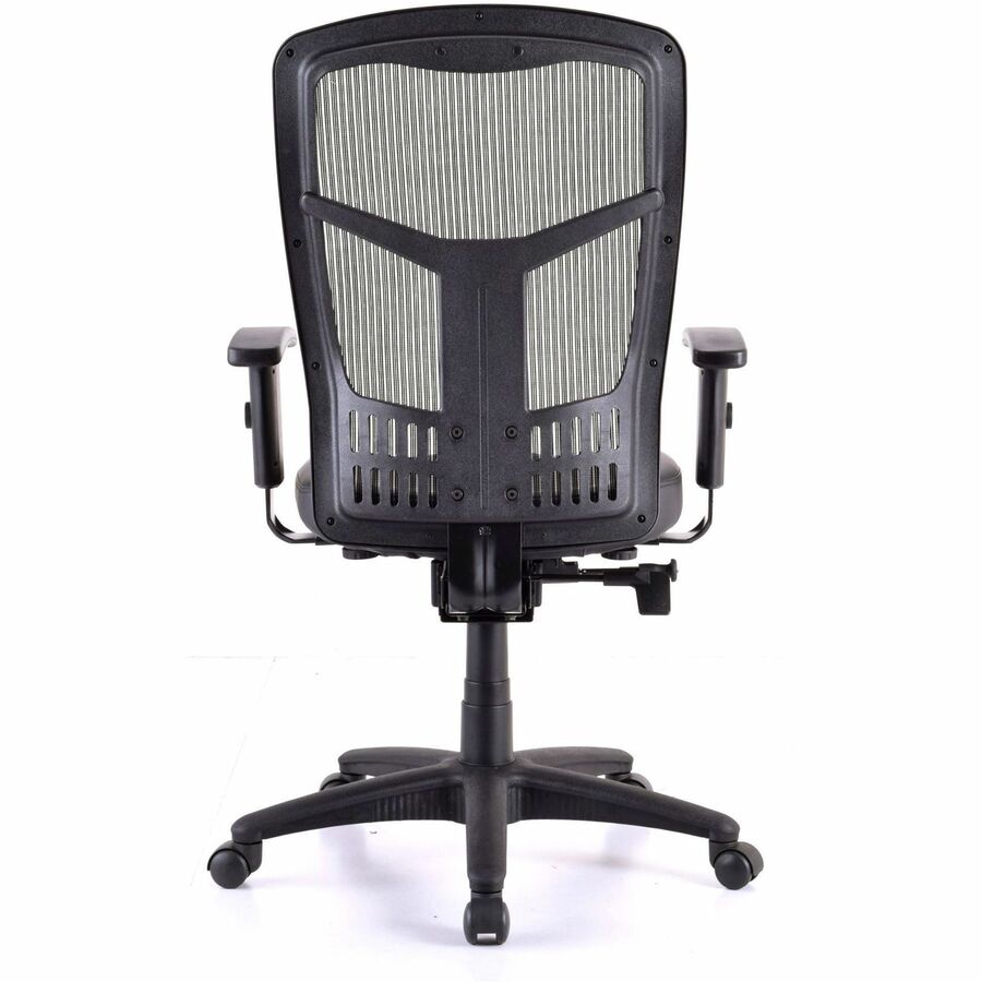 Lorell Executive High-back Swivel Chair - Antimicrobial Vinyl Seat - High Back - 5-star Base - Black - Armrest - 1 Each