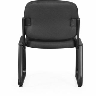 Lorell Black Fabric Guest Chair - Plywood, Fabric Seat - Plywood, Fabric Back - Powder Coated Metal Frame - Sled Base - Black - 1 Each