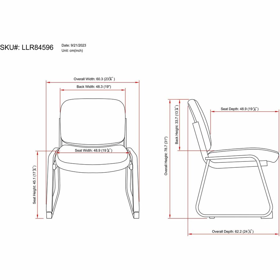 CHAIR;GUEST;SLED;ARMLESS - 7