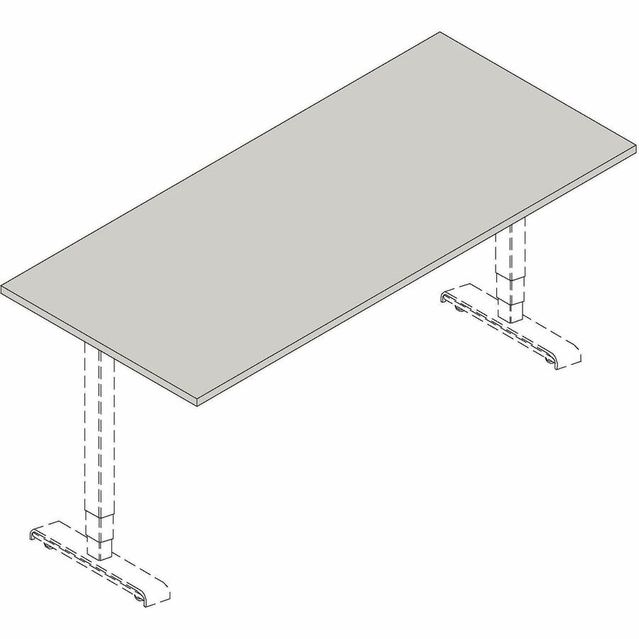 Lorell Multipurpose Tabletop - 30" x 66" x 1" - Band Edge - Mahogany, Laminate Table Top - For Conference Table, Office