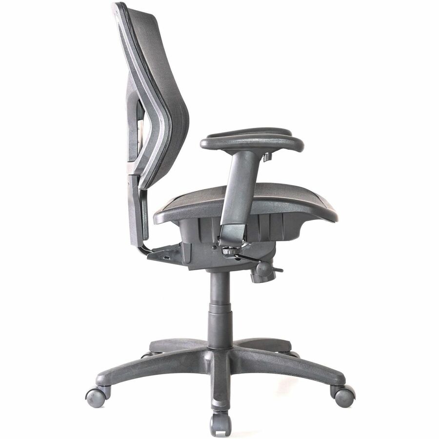 Lorell Conjure Mesh Task Chair - Black - Armrest - 1 Each
