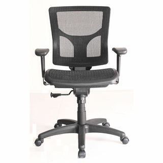 Lorell Conjure Mesh Task Chair - Black - Armrest - 1 Each