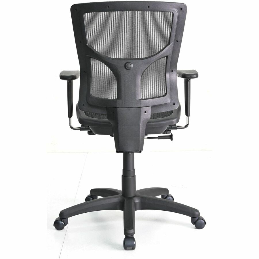 Lorell Conjure Mesh Task Chair - Black - Armrest - 1 Each