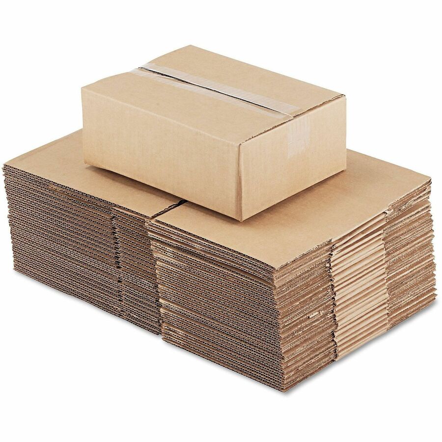 Fixed-Depth Corrugated Shipping Boxes, Regular Slotted Container (RSC), 9" x 12" x 4", Brown Kraft, 25/Bundle