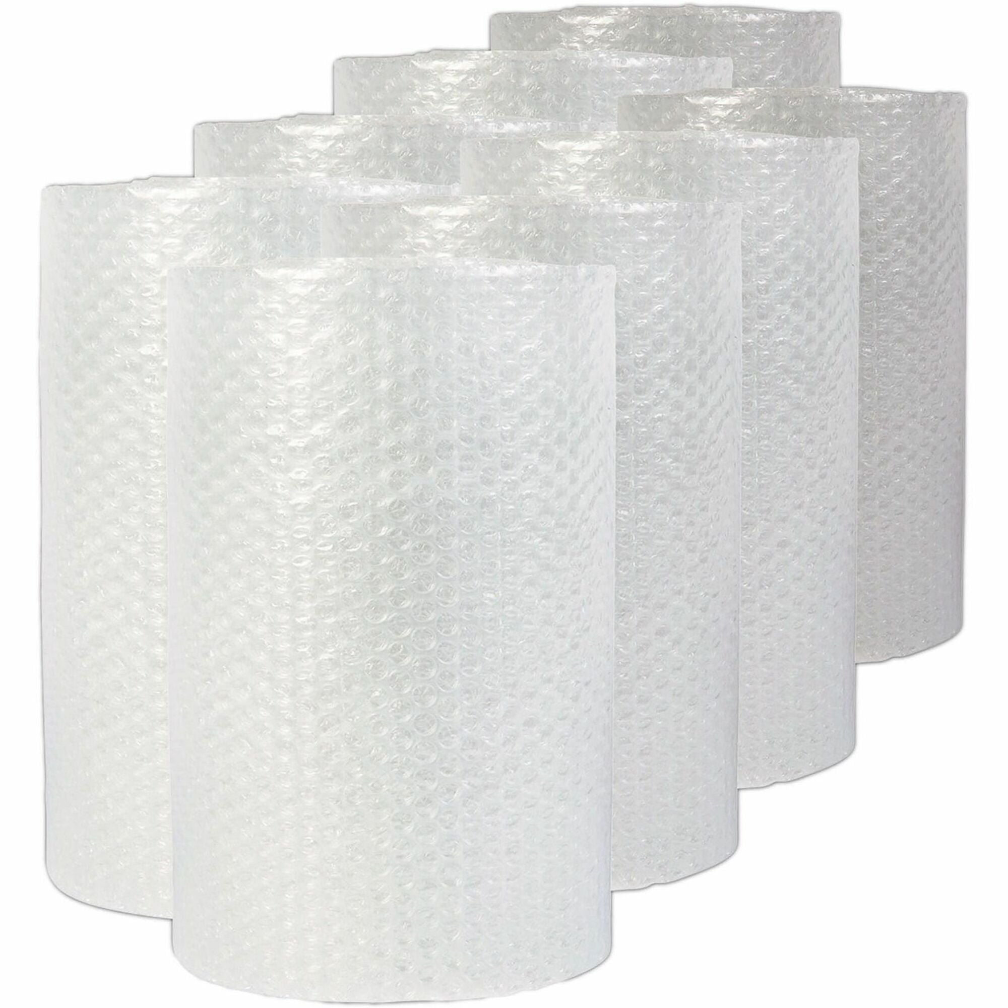 Bubble Packaging, 0.19" Thick, 24" x 50 ft, Perforated Every 24", Clear, 8/Carton