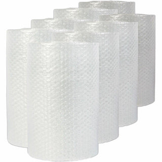 Bubble Packaging, 0.19" Thick, 24" x 50 ft, Perforated Every 24", Clear, 8/Carton