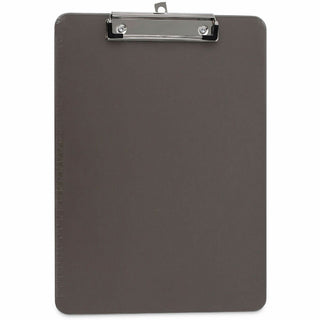 Plastic Clipboard with Low Profile Clip, 0.5" Clip Capacity, Holds 8.5 x 11 Sheets, Translucent Black