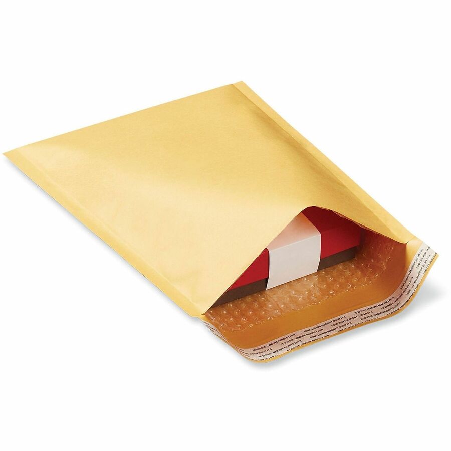 Peel Seal Strip Cushioned Mailer, #000, Extension Flap, Self-Adhesive Closure, 4 x 8, 25/Carton