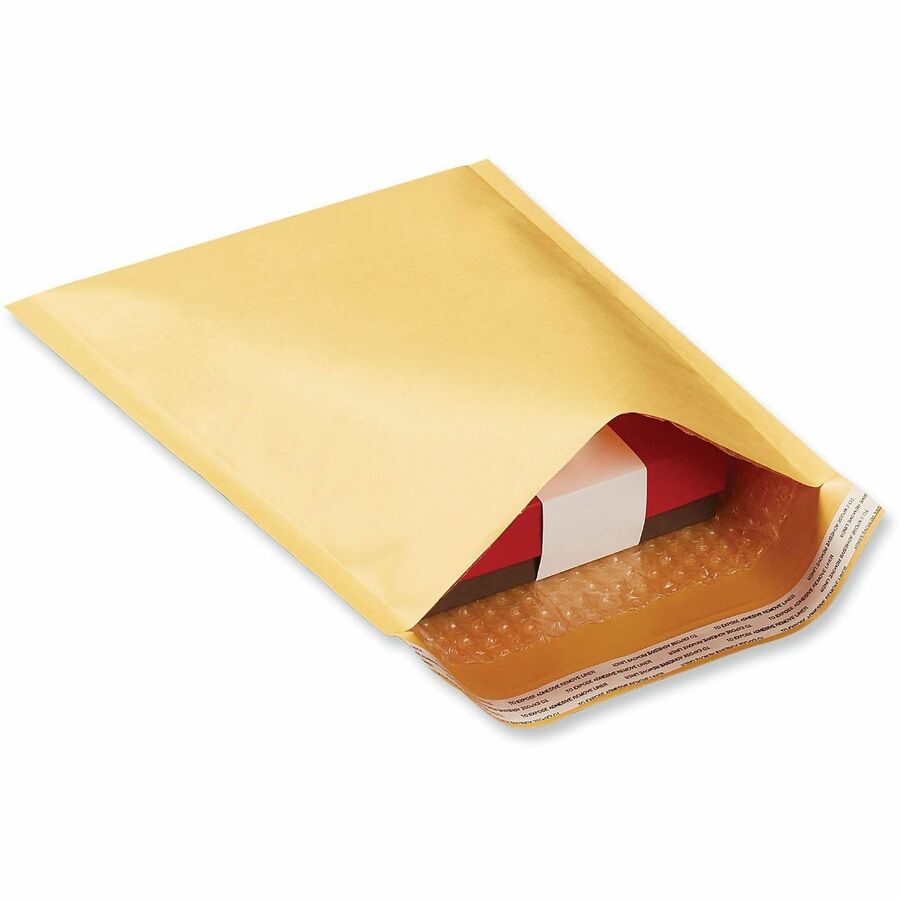 Peel Seal Strip Cushioned Mailer, #6, Extension Flap, Self-Adhesive Closure, 12.5 x 19, 25/Carton
