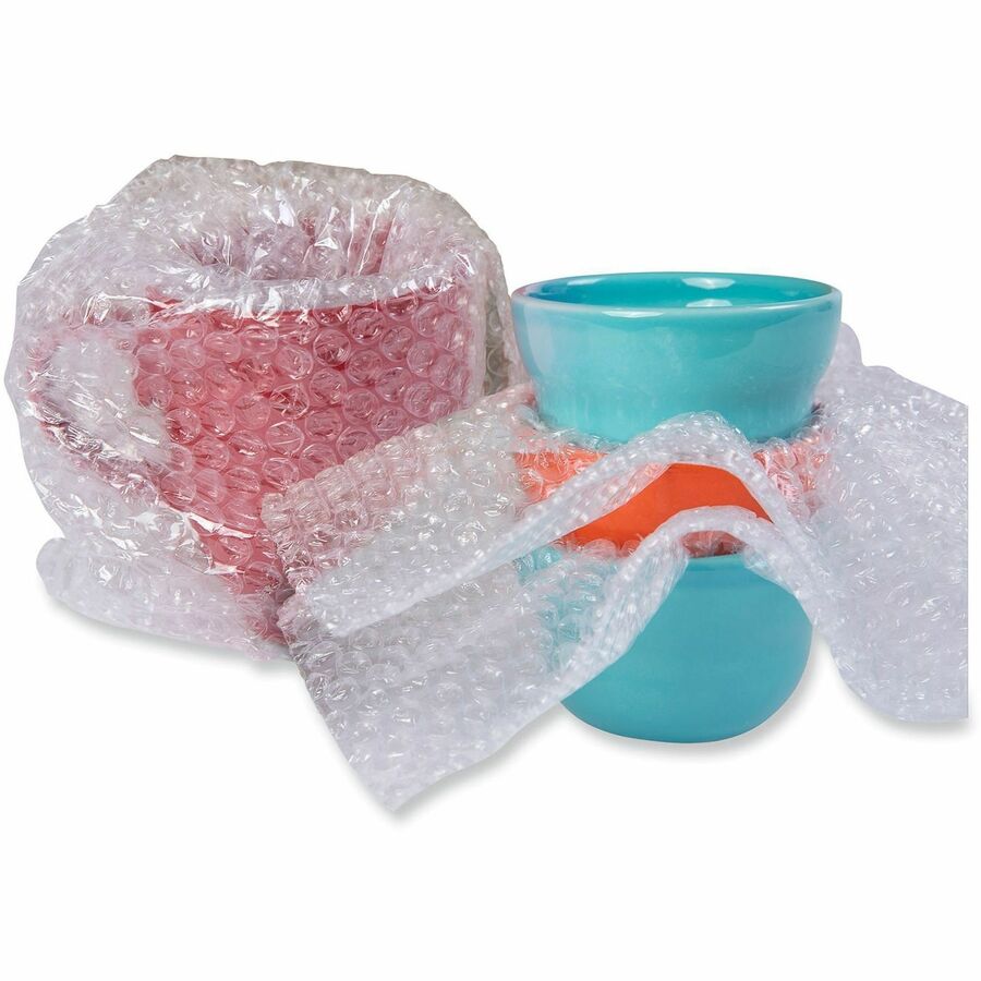 Bubble Packaging, 0.31" Thick, 12" x 100 ft, Perforated Every 12", Clear