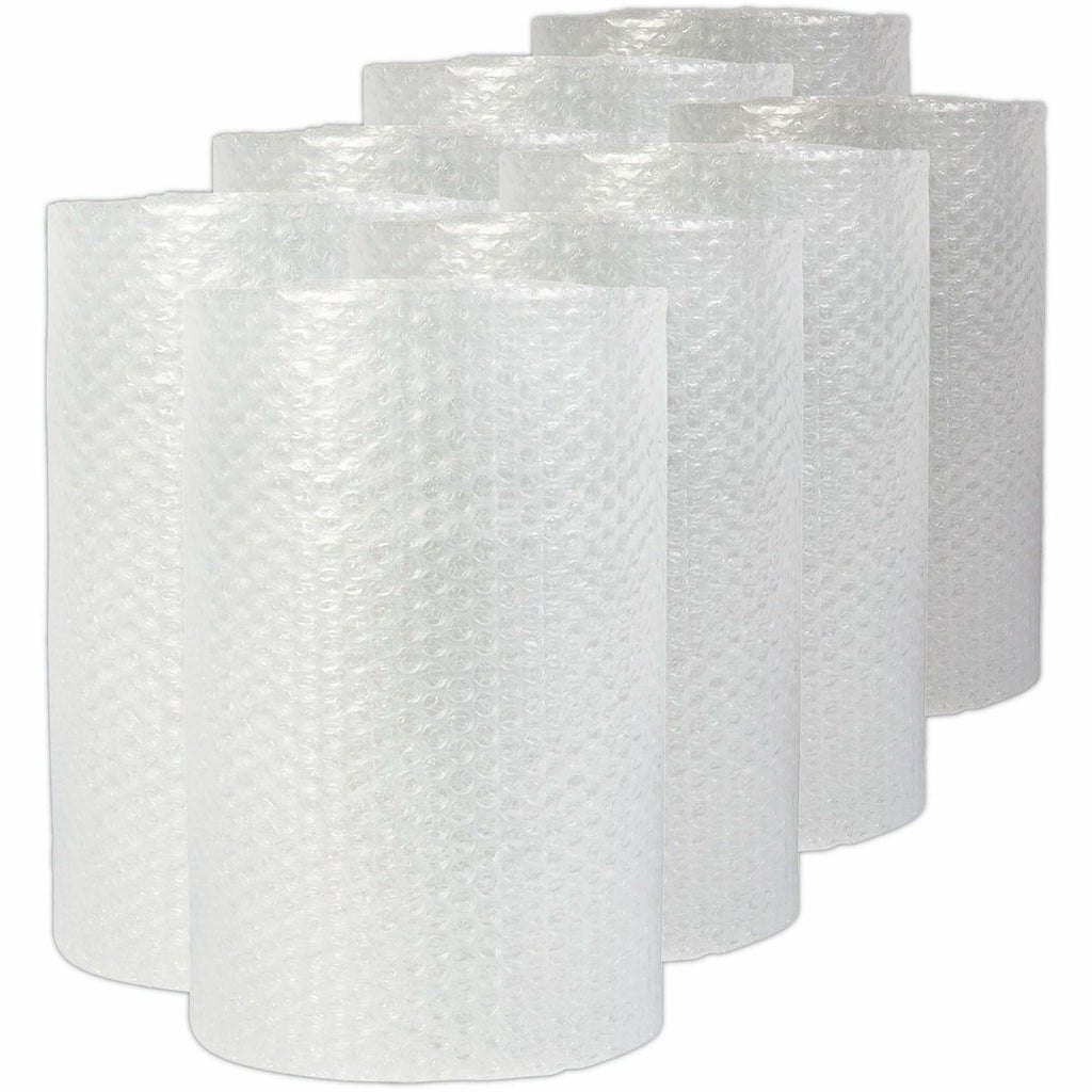 Bubble Packaging, 0.19" Thick, 12" x 200 ft, Perforated Every 12", Clear, 8/Carton