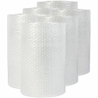 Bubble Packaging, 0.5" Thick, 12" x 30 ft, Perforated Every 12", Clear, 6/Carton