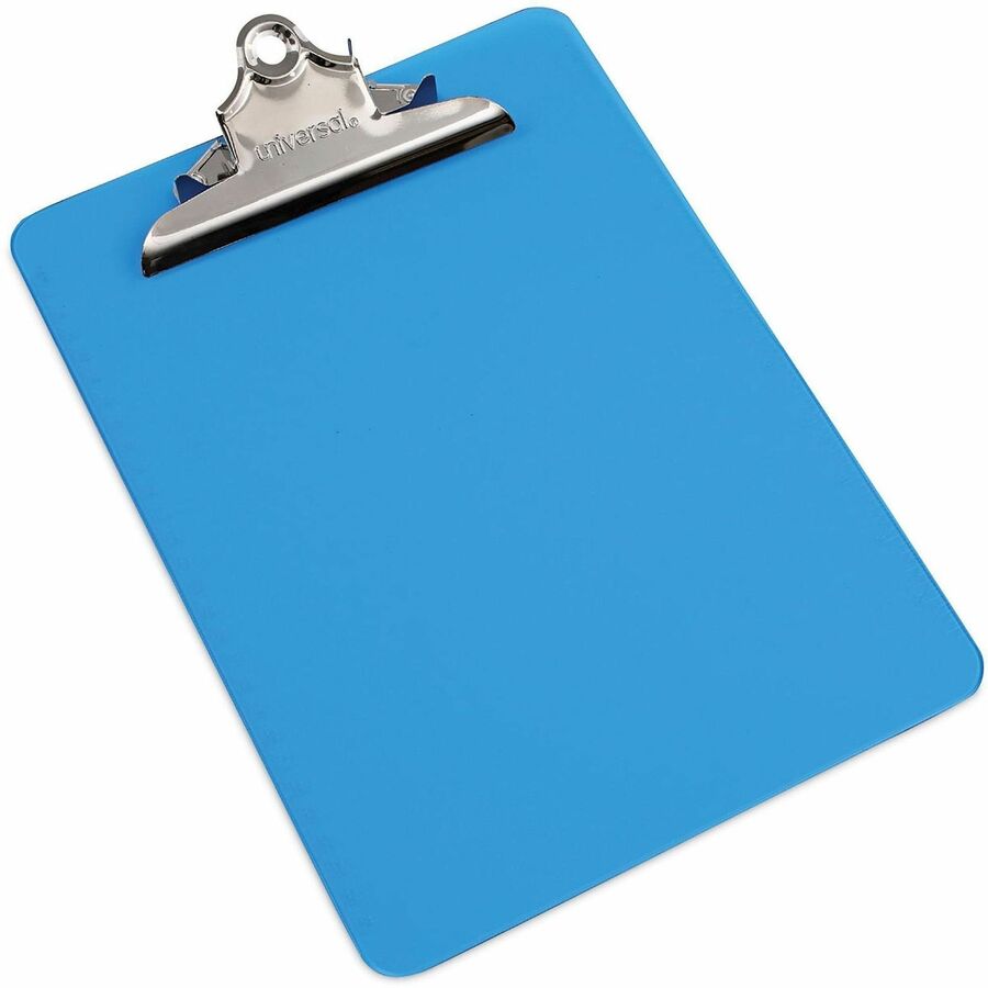 Plastic Clipboard with High Capacity Clip, 1.25" Clip Capacity, Holds 8.5 x 11 Sheets, Translucent Blue