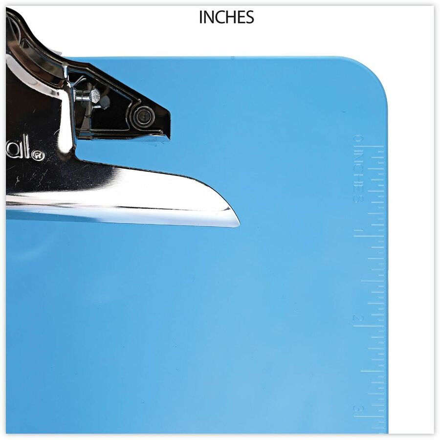 Plastic Clipboard with High Capacity Clip, 1.25" Clip Capacity, Holds 8.5 x 11 Sheets, Translucent Blue
