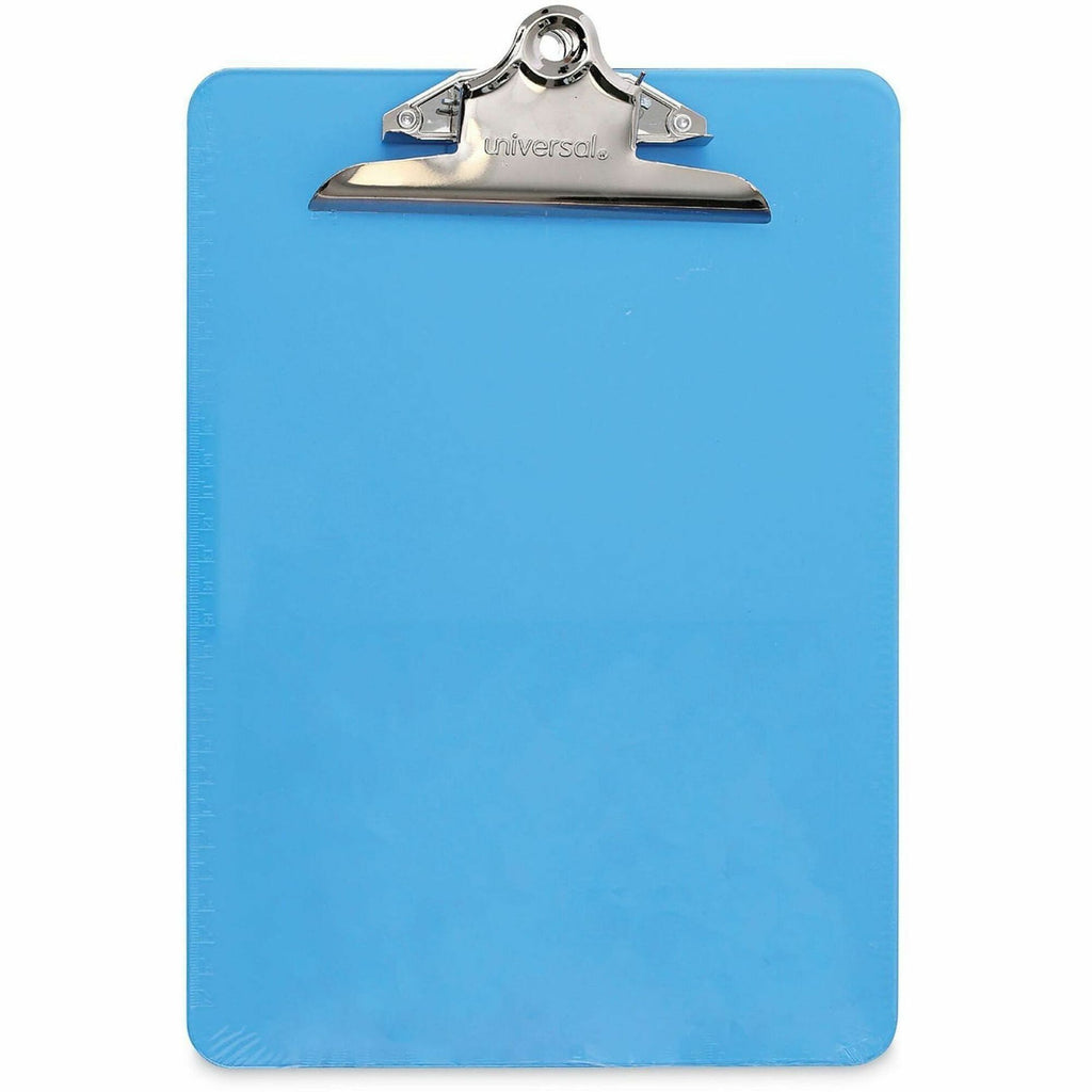 Plastic Clipboard with High Capacity Clip, 1.25" Clip Capacity, Holds 8.5 x 11 Sheets, Translucent Blue