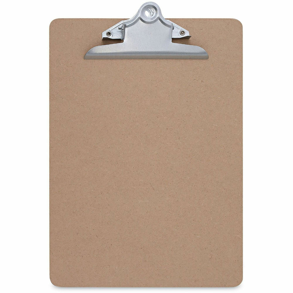 Hardboard Clipboard, 1.25" Clip Capacity, Holds 8.5 x 11 Sheets, Brown, 3/Pack