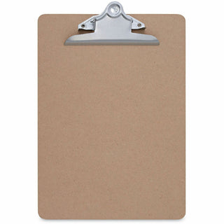 Hardboard Clipboard, 1.25" Clip Capacity, Holds 8.5 x 11 Sheets, Brown, 3/Pack