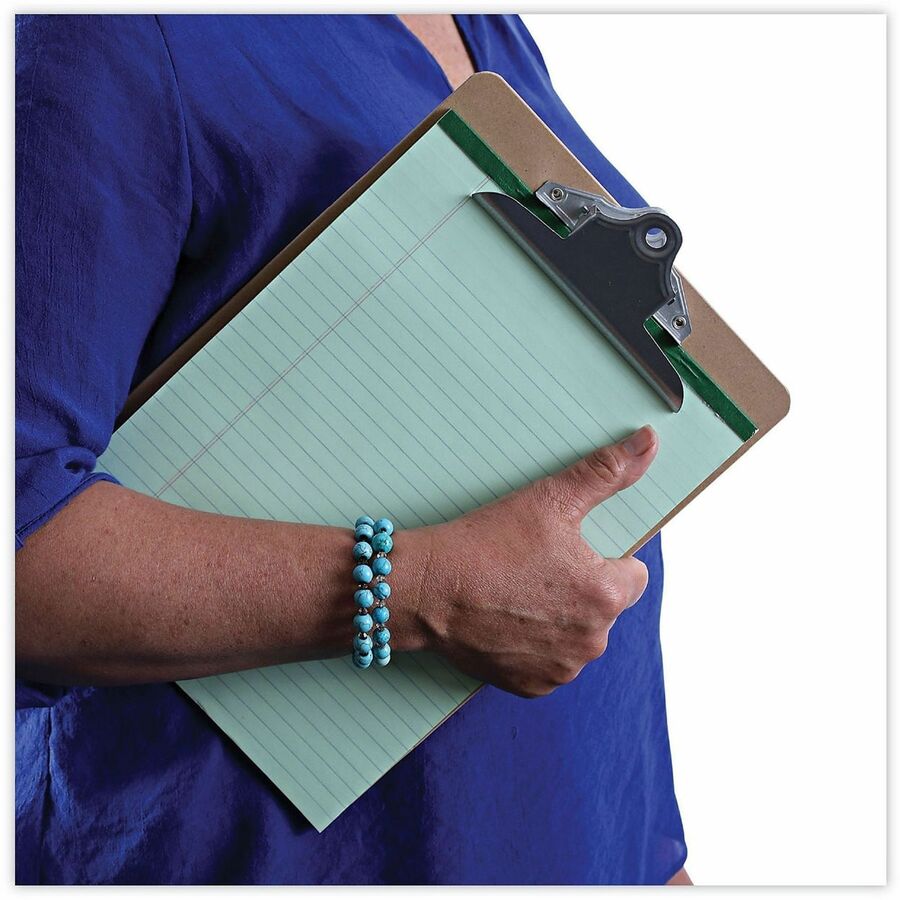 Hardboard Clipboard, 1.25" Clip Capacity, Holds 8.5 x 11 Sheets, Brown, 3/Pack