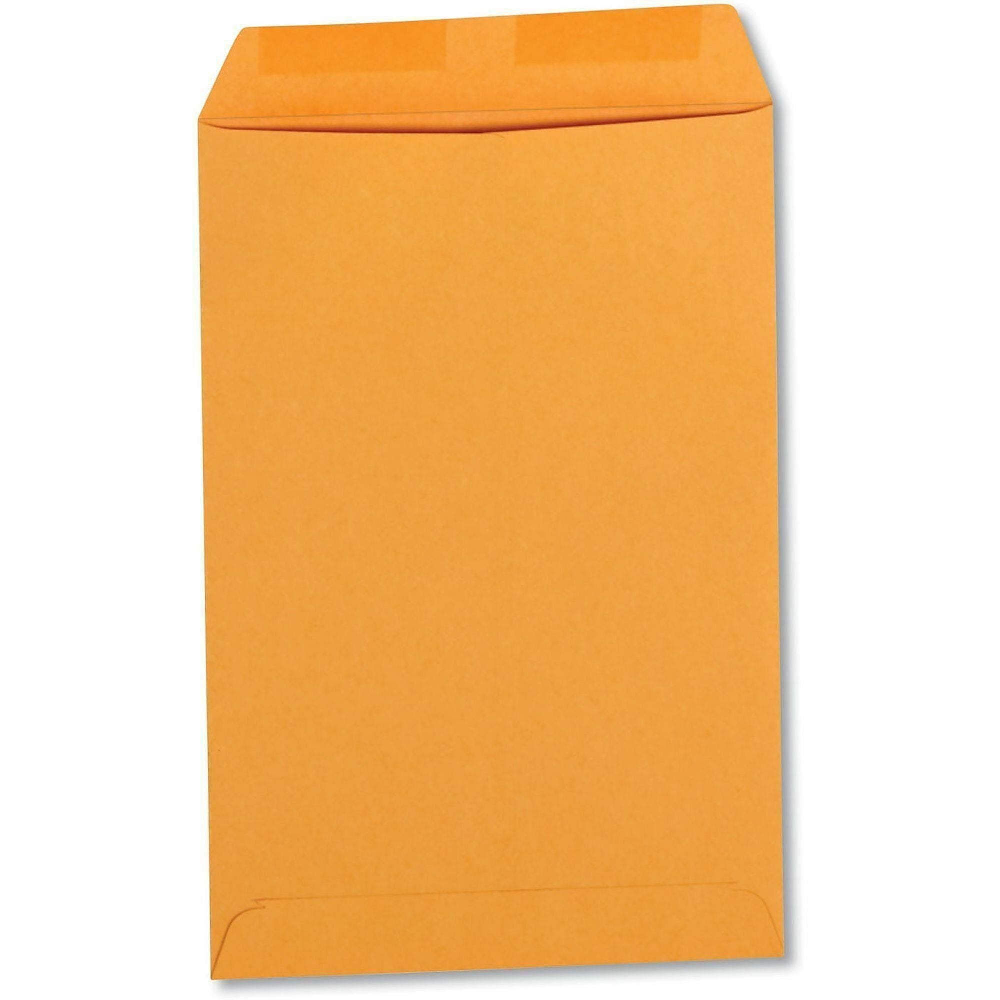 Catalog Envelope, 28 lb Bond Weight Kraft, #1, Square Flap, Gummed Closure, 6 x 9, Brown Kraft, 100/Box