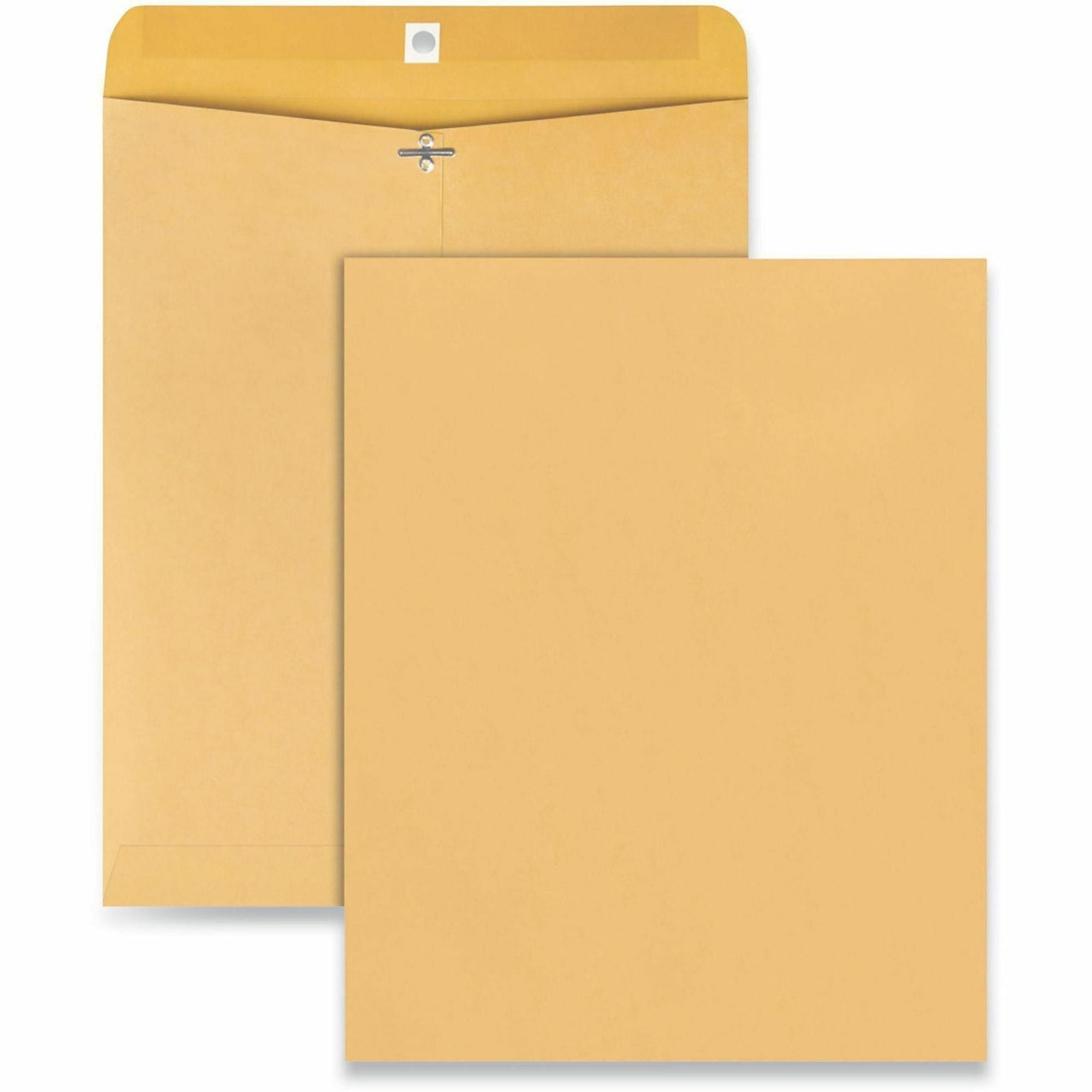 Kraft Clasp Envelope, #105, Square Flap, Clasp/Gummed Closure, 11.5 x 14.5, Brown Kraft, 100/Pack