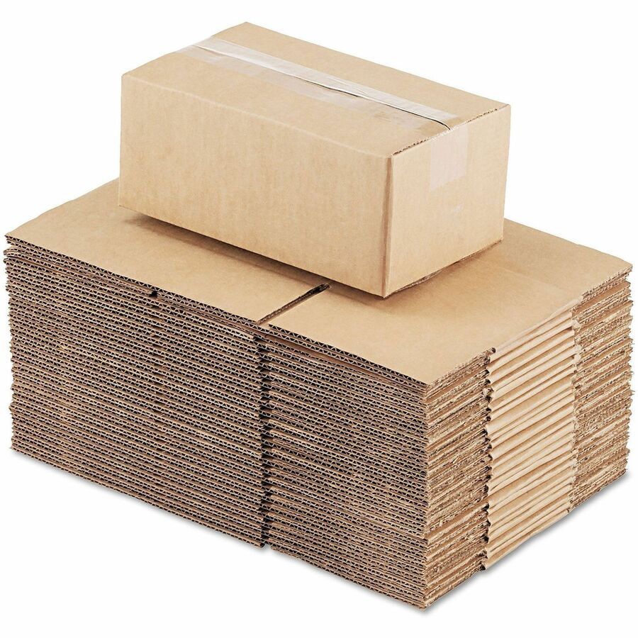 Fixed-Depth Corrugated Shipping Boxes, Regular Slotted Container (RSC), 6" x 10" x 4", Brown Kraft, 25/Bundle