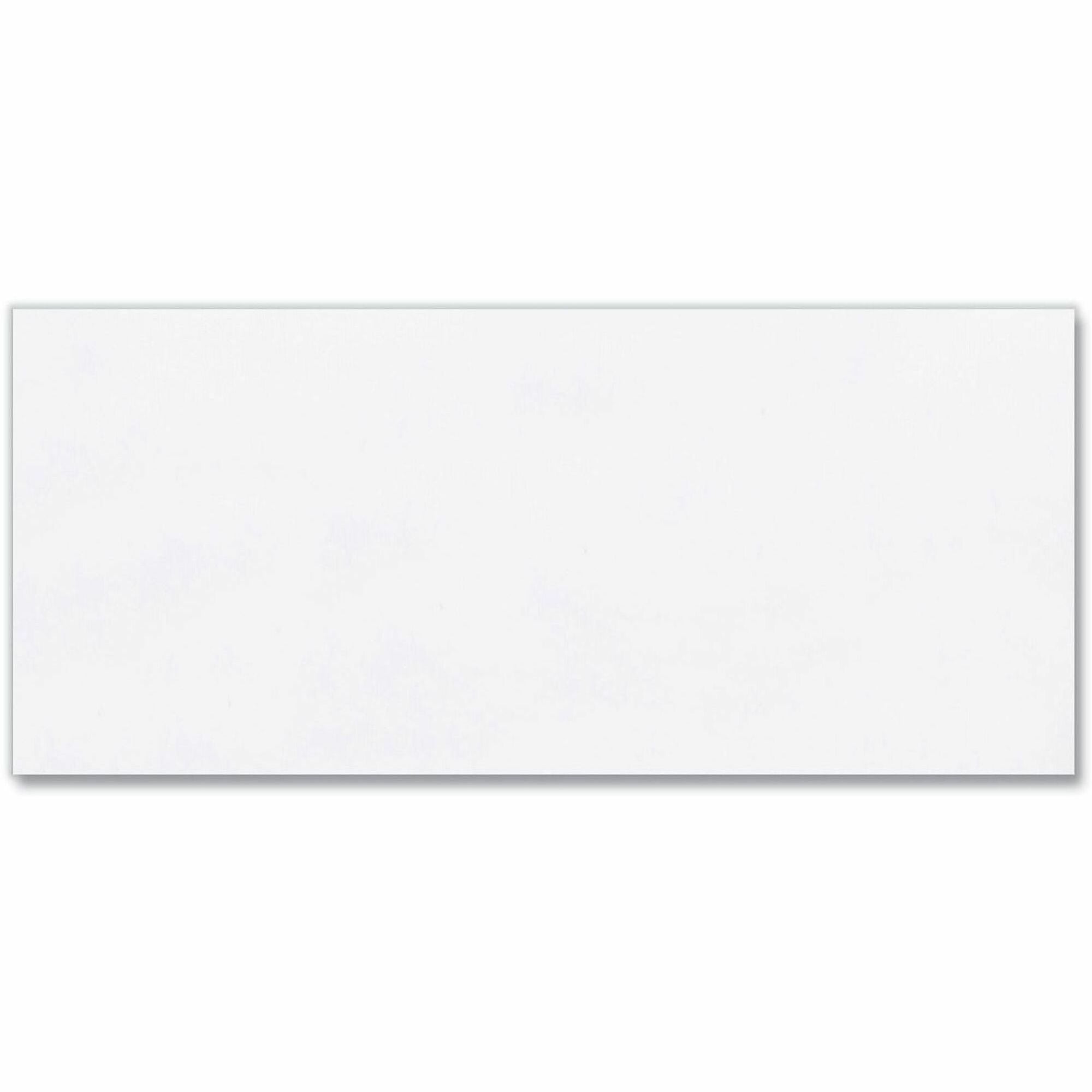 Open-Side Business Envelope, #10, Commercial Flap, Diagonal Seam, Gummed Closure, 4.13 x 9.5, White, 500/Box