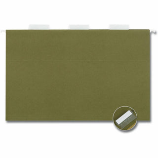 Hanging File Folders, Legal Size, 1/5-Cut Tabs, Standard Green, 50/Carton