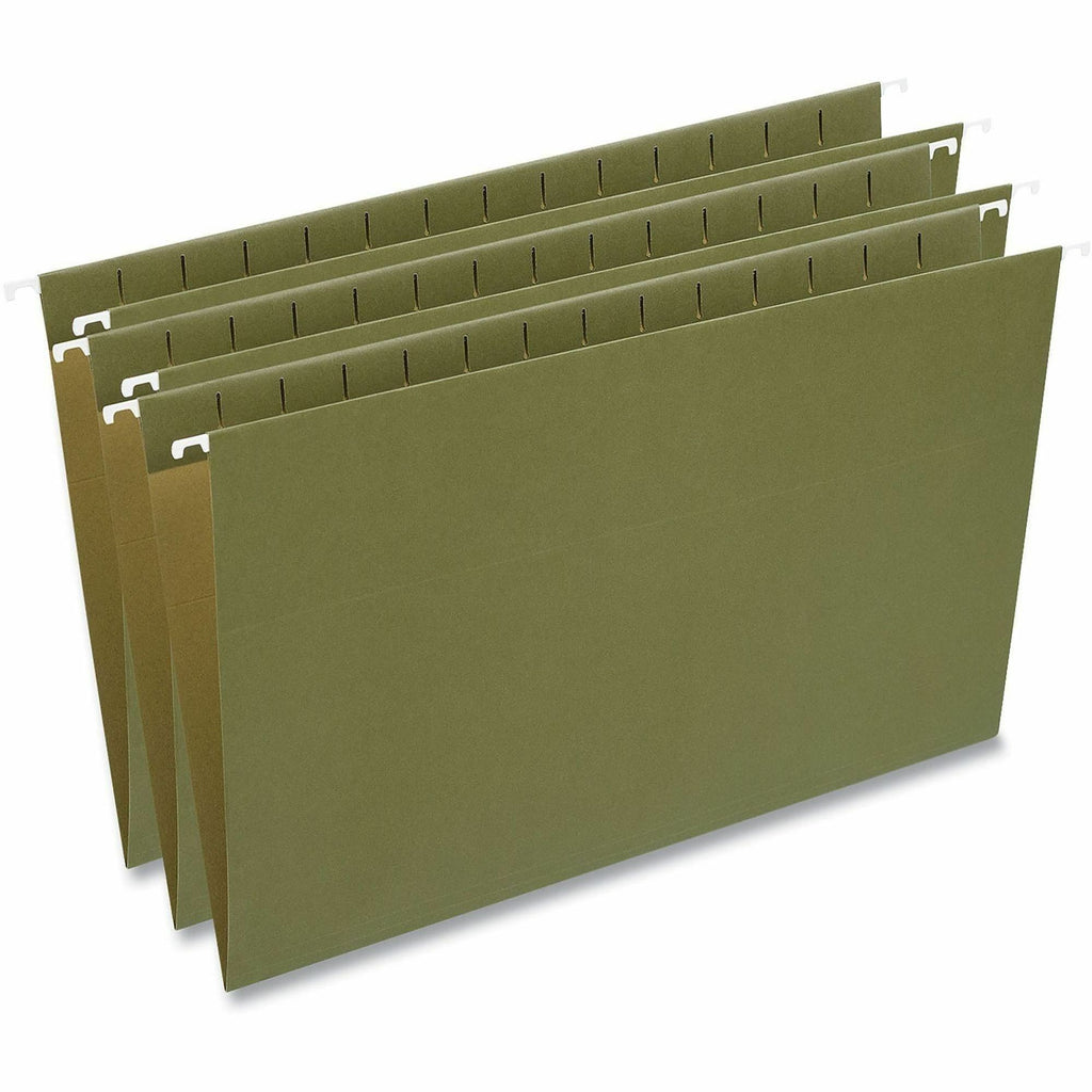 Hanging File Folders, Legal Size, 1/5-Cut Tabs, Standard Green, 50/Carton
