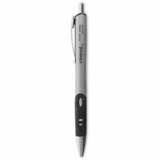 Comfort Grip Gel Pen, Retractable, Medium 0.7 mm, Black Ink, Gray/Black/Silver Barrel, Dozen
