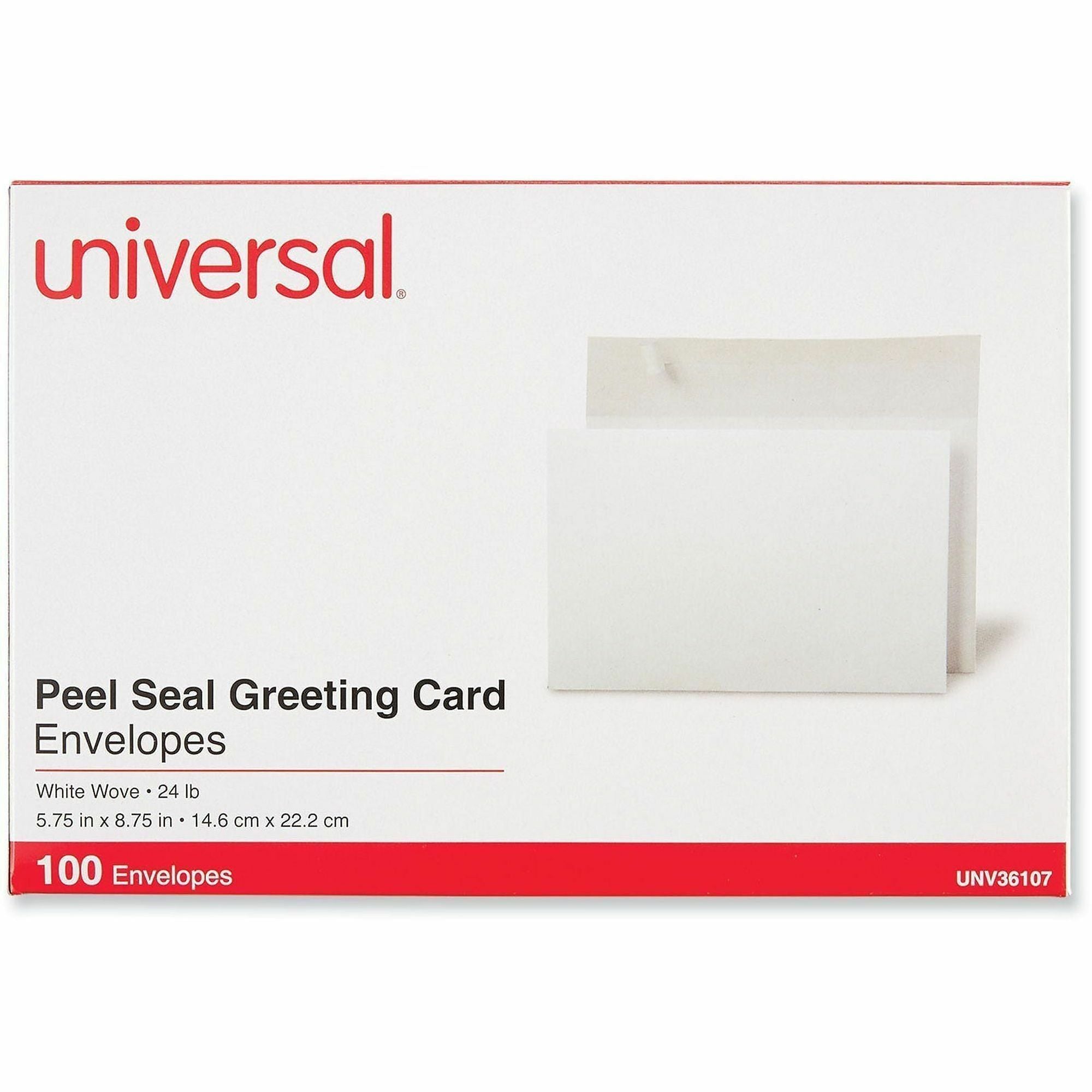 Peel Seal Strip Business Envelope, #A9, Square Flap, Self-Adhesive Closure, 5.74 x 8.75, White, 100/Box