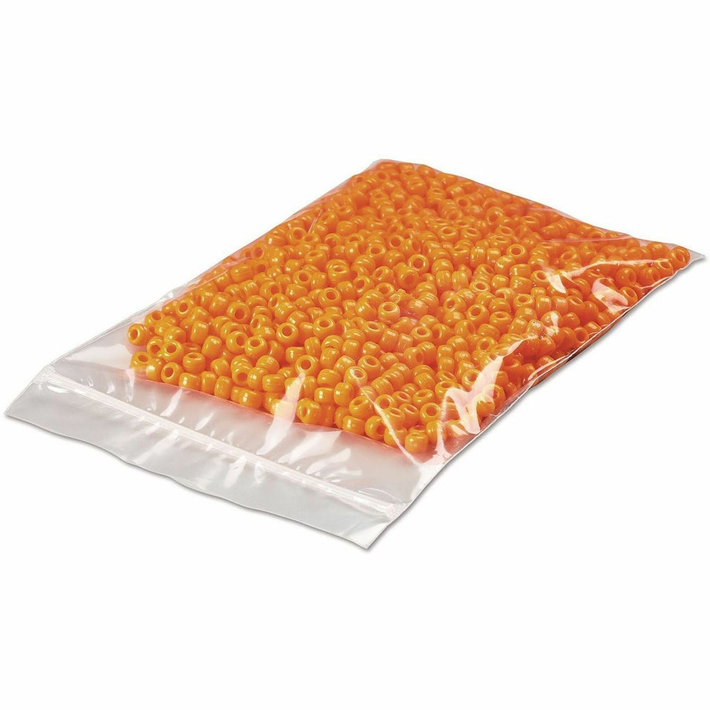 Reclosable Poly Bags, Zipper-Style Closure, 2 mil, 6" x 6", Clear, 1,000/Carton