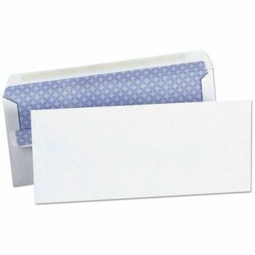 Self-Seal Security Tint Business Envelope, #10, Square Flap, Self-Adhesive Closure, 4.13 x 9.5, White, 500/Box