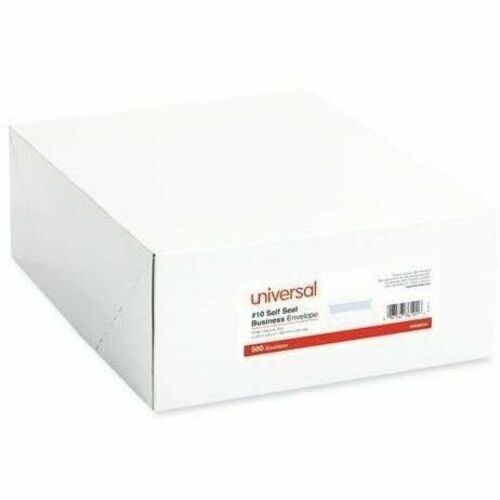 Self-Seal Security Tint Business Envelope, #10, Square Flap, Self-Adhesive Closure, 4.13 x 9.5, White, 500/Box