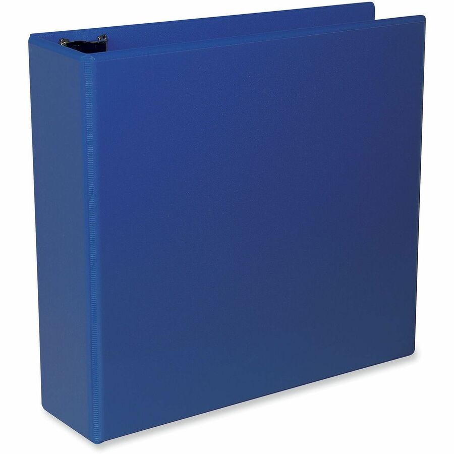 Slant D-Ring View Binder, 3 Rings, 3" Capacity, 11 x 8.5, Navy Blue
