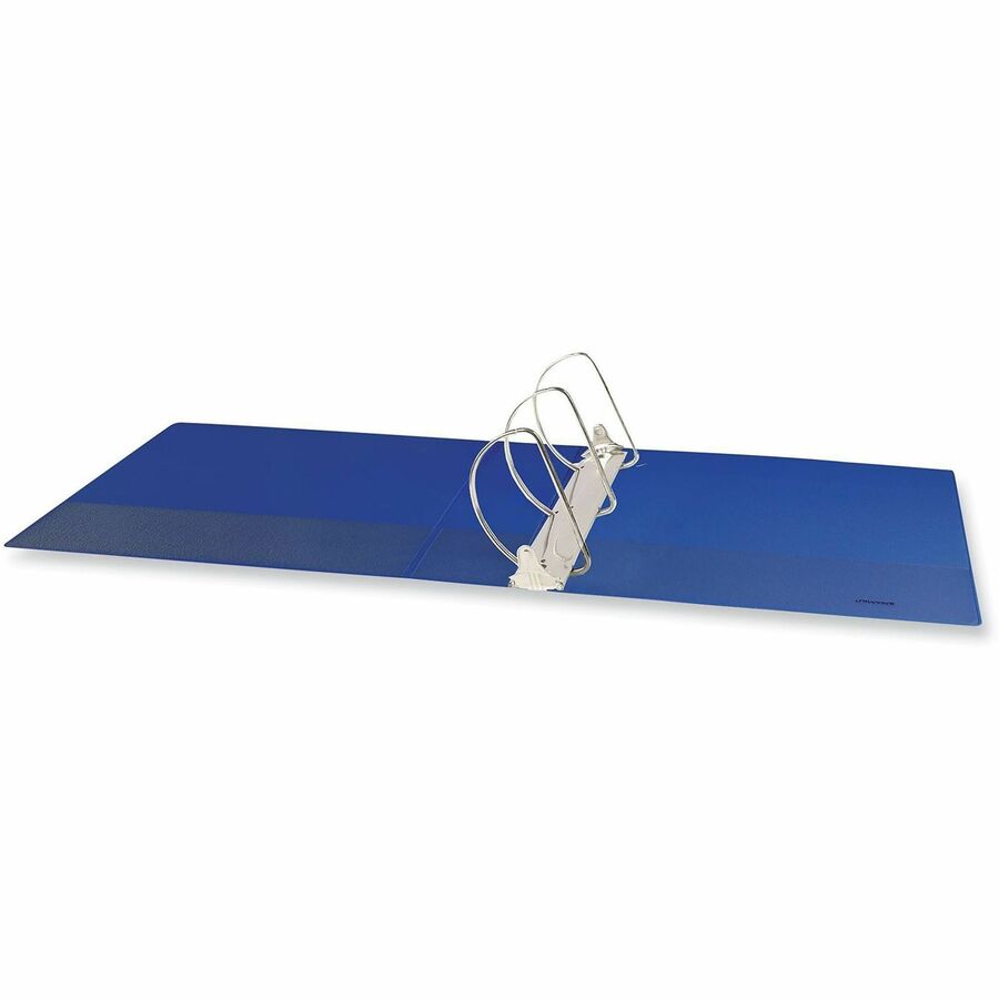 Slant D-Ring View Binder, 3 Rings, 3" Capacity, 11 x 8.5, Navy Blue