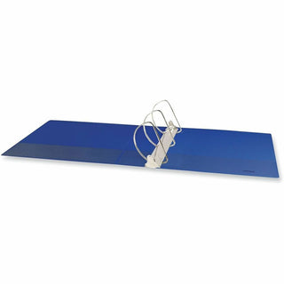 Slant D-Ring View Binder, 3 Rings, 3" Capacity, 11 x 8.5, Navy Blue