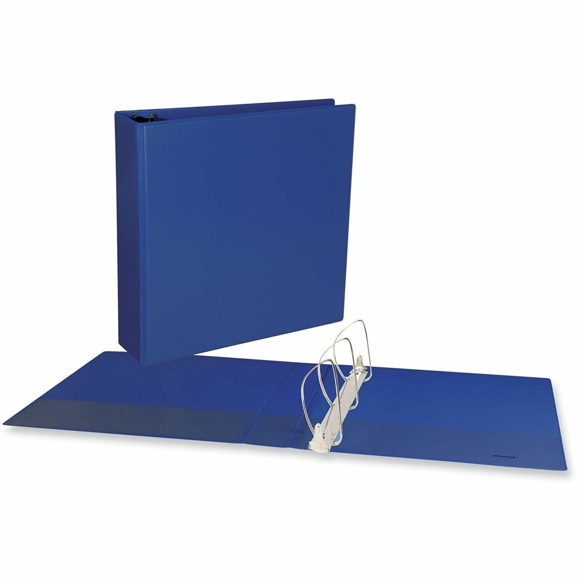 Slant D-Ring View Binder, 3 Rings, 2" Capacity, 11 x 8.5, Navy Blue