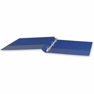 Slant D-Ring View Binder, 3 Rings, 0.5" Capacity, 11 x 8.5, Navy Blue