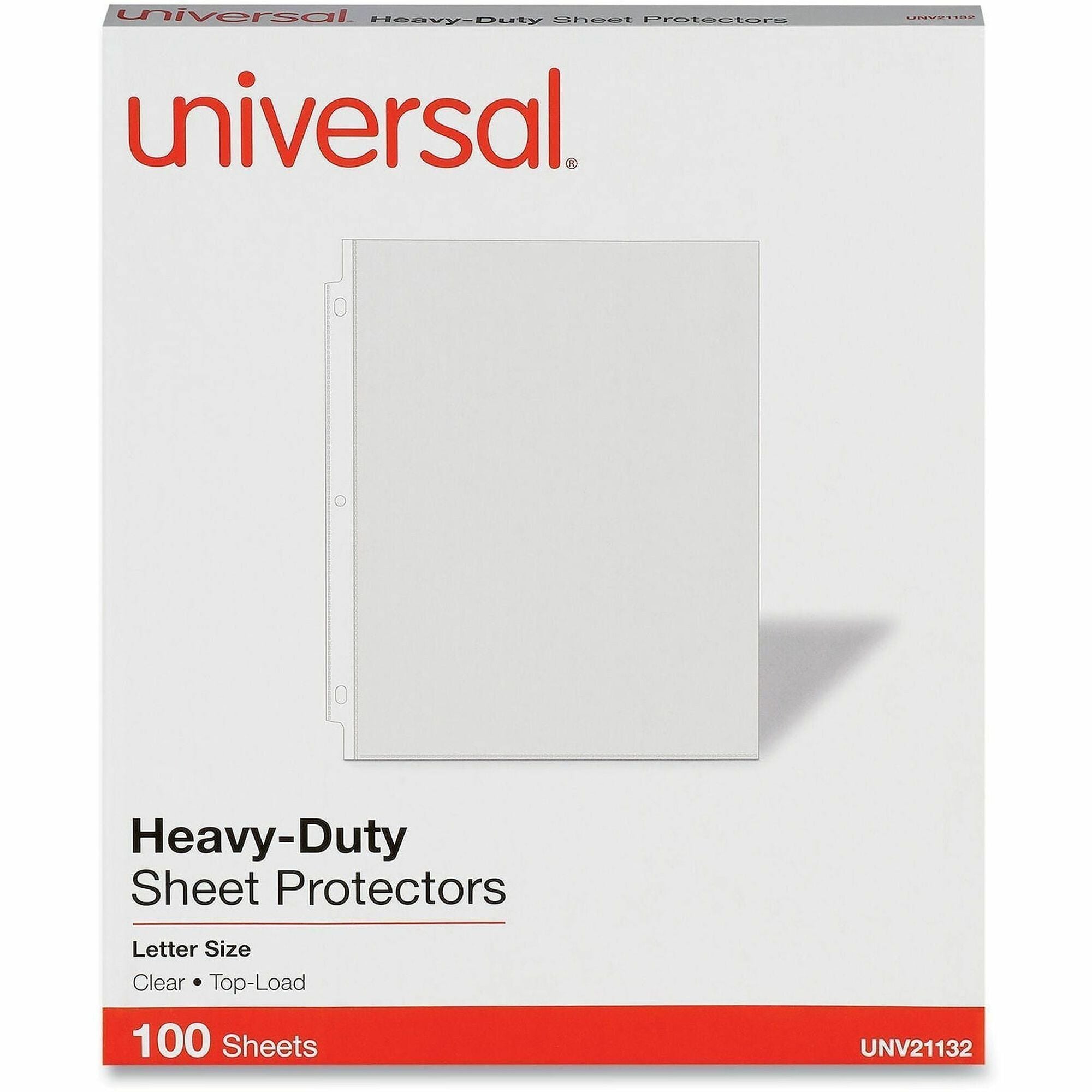 Top-Load Poly Sheet Protectors, Heavy Gauge, Letter Size, Clear, 100/Pack