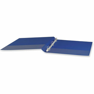 Slant D-Ring View Binder, 3 Rings, 1" Capacity, 11 x 8.5, Navy Blue